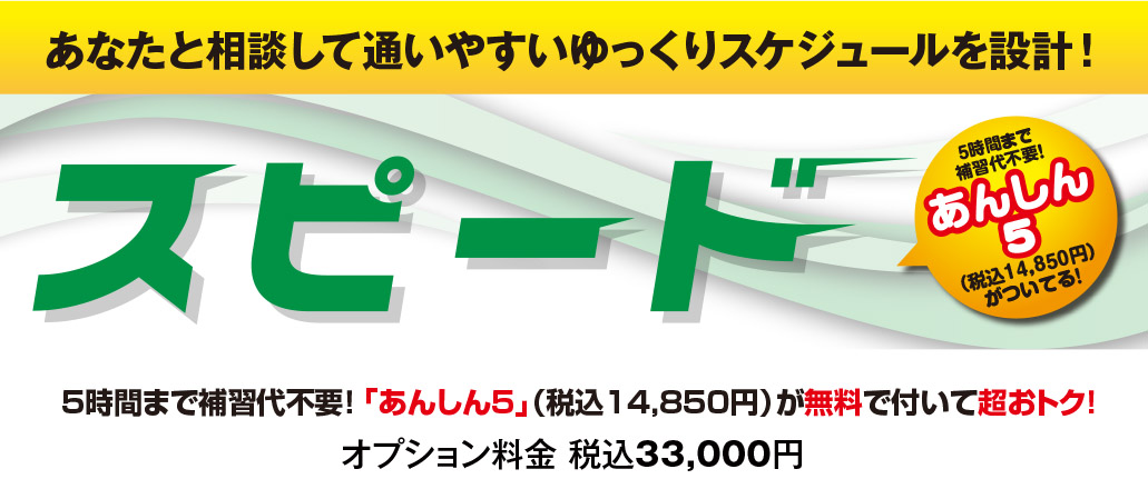 普通自動車 「スピード」コース